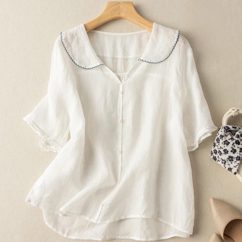 Paula | Luftige linne blus