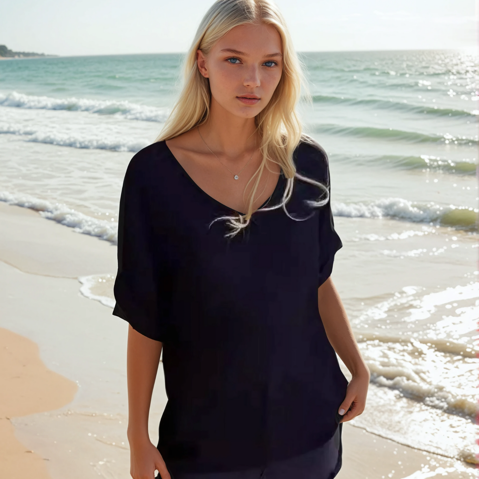 Vilmora | T-shirt med V-ringning