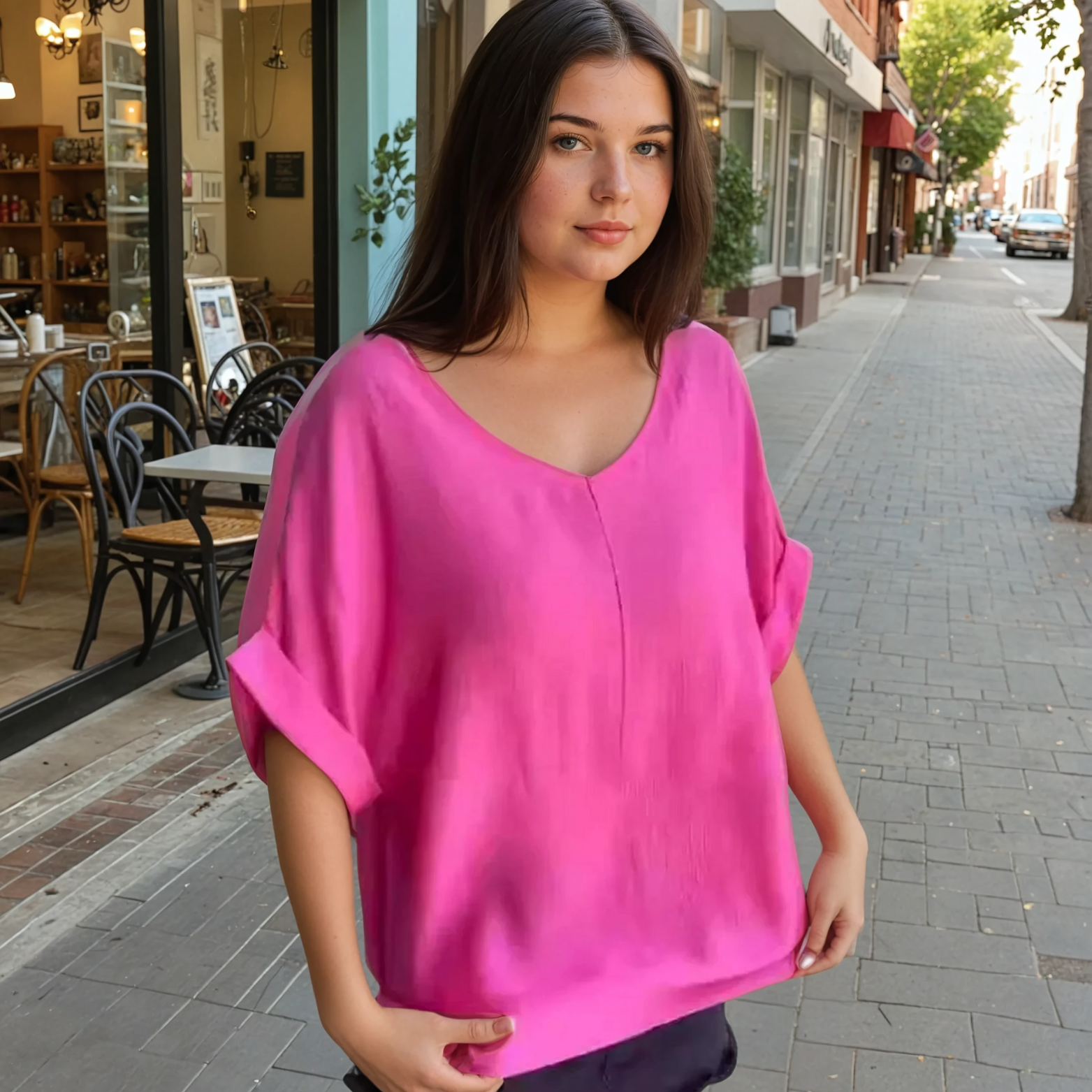 Vilmora | T-shirt med V-ringning