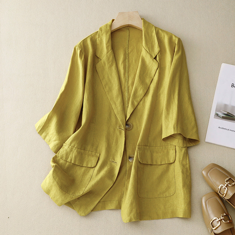 Elnara | Blazer i ljust linne